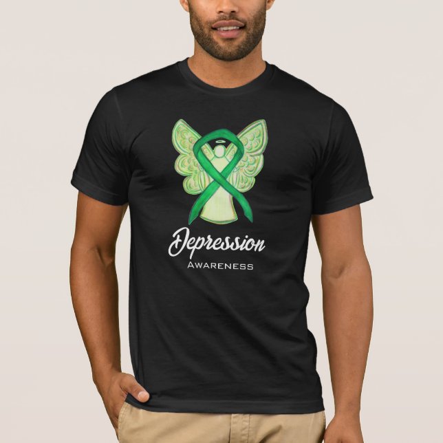 T-shirt Chemise d'art Angel Depression Sensibilisation (Devant)