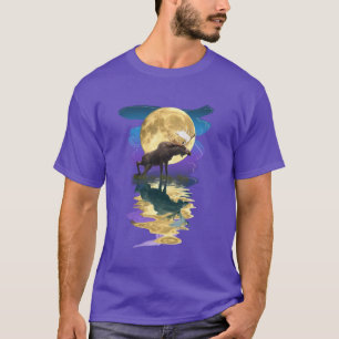 T-shirt Chemise d'art canadien de la faune de l'orignal et