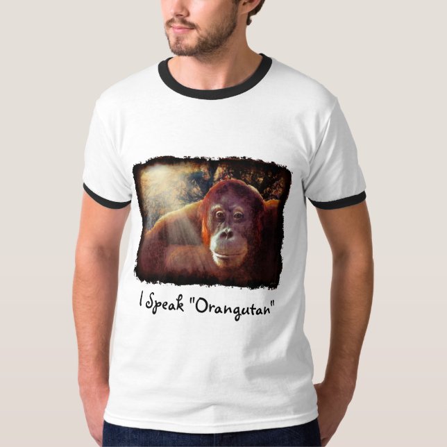 T-shirt Chemise d'art de la faune Red Ape (Devant)