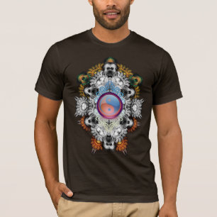 T-shirt Chemise d'art fractal Yin Yang