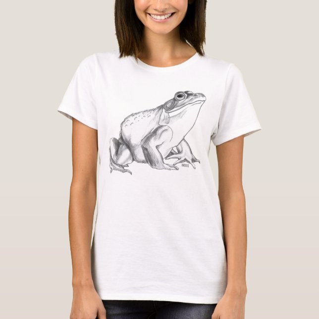 T-shirt Chemise d'art grenouille à bulles Chemise d'art Co (Devant)