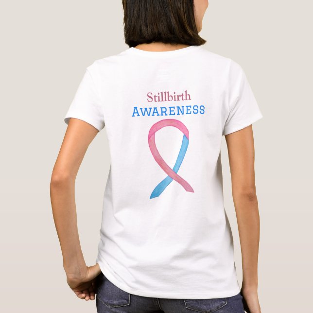 T-shirt Chemise d'art personnalisée au ruban de sensibilis (Dos)