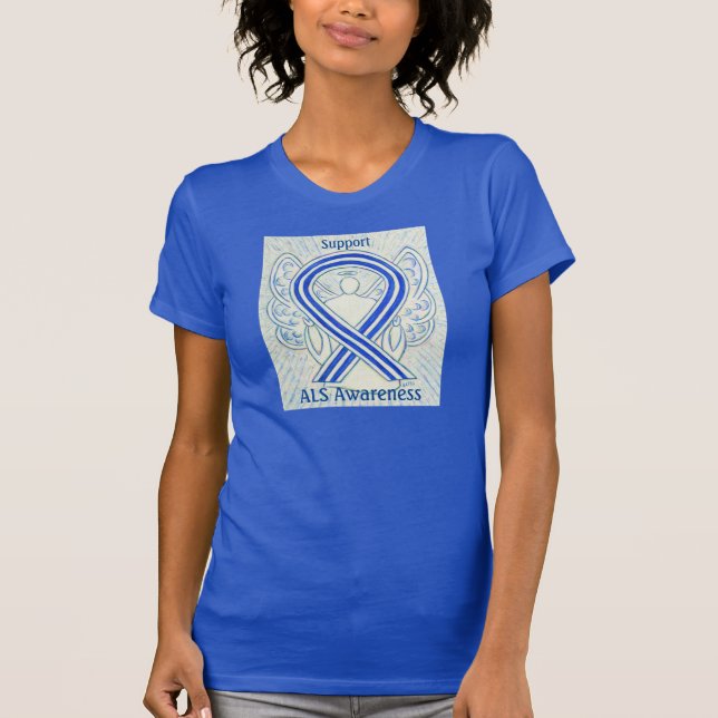 T-shirt Chemise d'art personnalisée de l'angle de ruban de (Devant)
