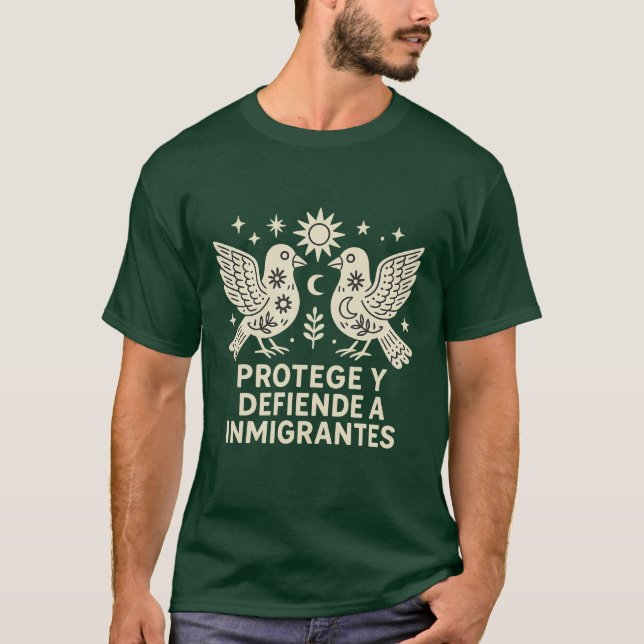 T-shirt Chemise d'art populaire pour les droits des immigr (Devant)