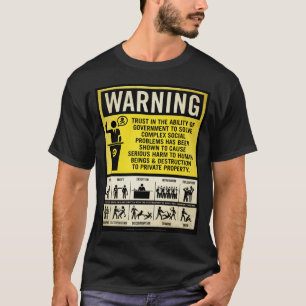T-shirt Chemise d'avertissement de gouvernement