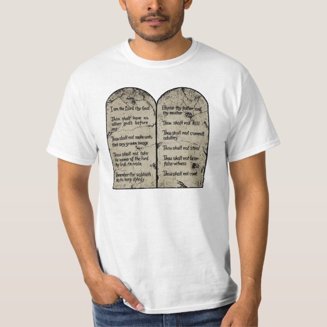 T-shirt Chemise de 10 commandements (Devant)
