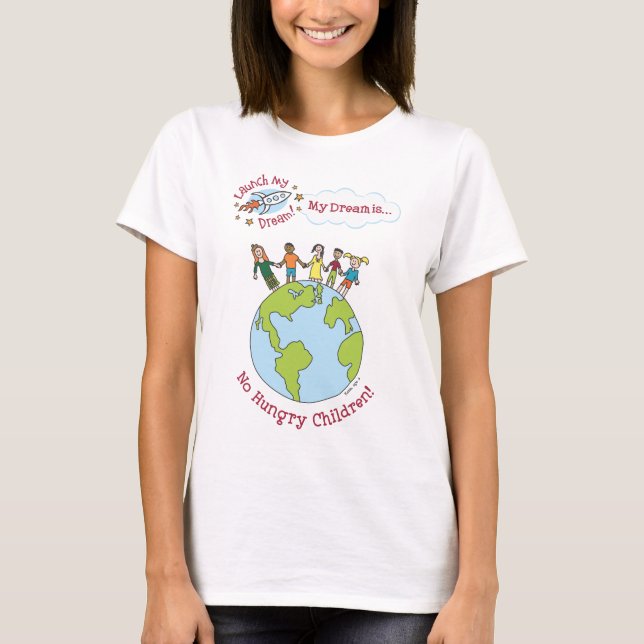 T-shirt Chemise de "aucuns enfants affamés" de Katie (Devant)