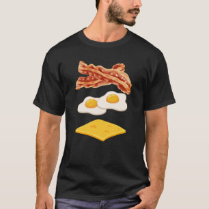 T-shirt Chemise de Bacon Œuf et Fromage Drôle de Petit Déj