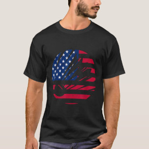 T-shirt Chemise de badminton drapeau américain hommes femm