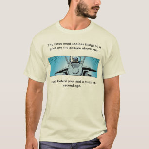 T-shirt Chemise de bande dessinée d'avion de chasse de
