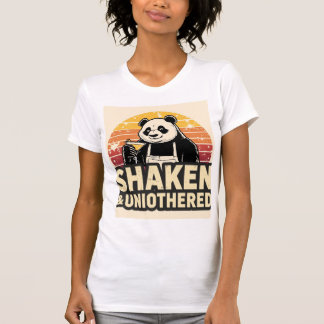 T-shirt Chemise de barman panda secouée et non dérangée