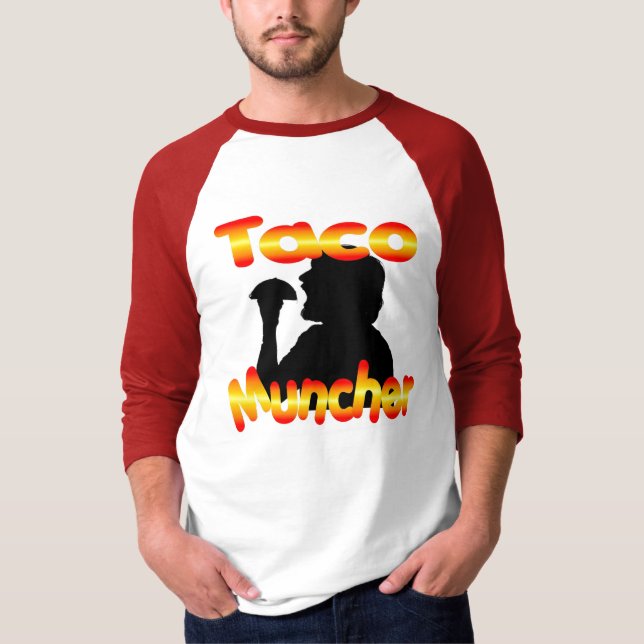 T-shirt Chemise de base-ball de Muncher de taco (Devant)