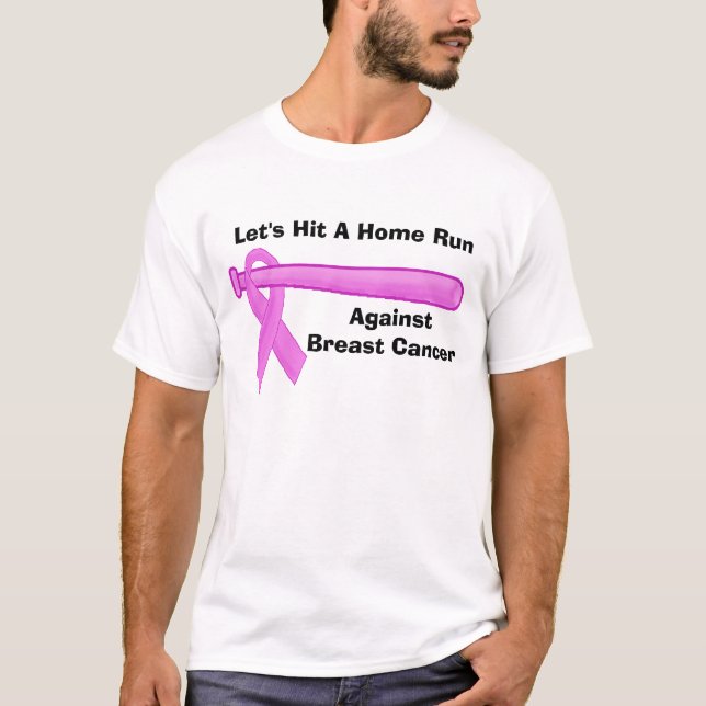 T-shirt Chemise de base-ball de test maison de cancer du (Devant)