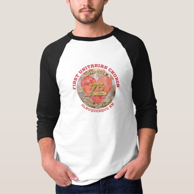 T-shirt Chemise de baseball du 75e anniversaire (Devant)