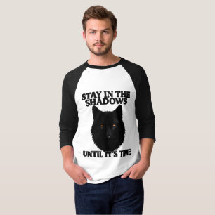 T-shirt Chemise de baseball raglan Black Wolf Stay In The