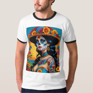 T-shirt Chemise de beauté fleurie de sucre