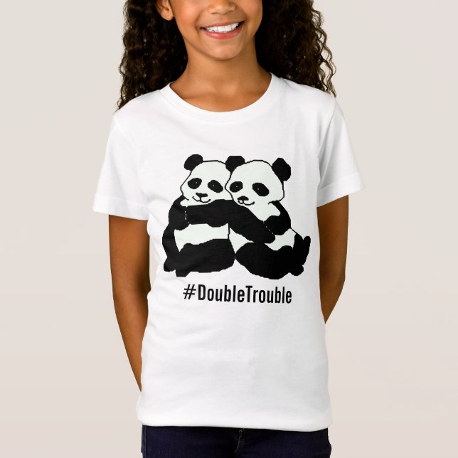 T-Shirt Chemise de Bella de panda de la fille jumelle de (Devant)