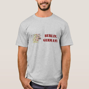 T-shirt Chemise de Berlin, Allemagne avec la rétro carte
