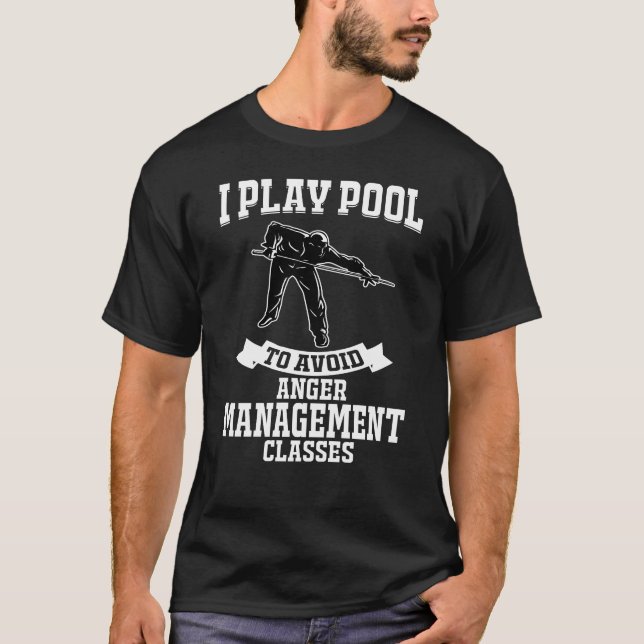 T-shirt chemise de billards pour la piscine de jeu des (Devant)