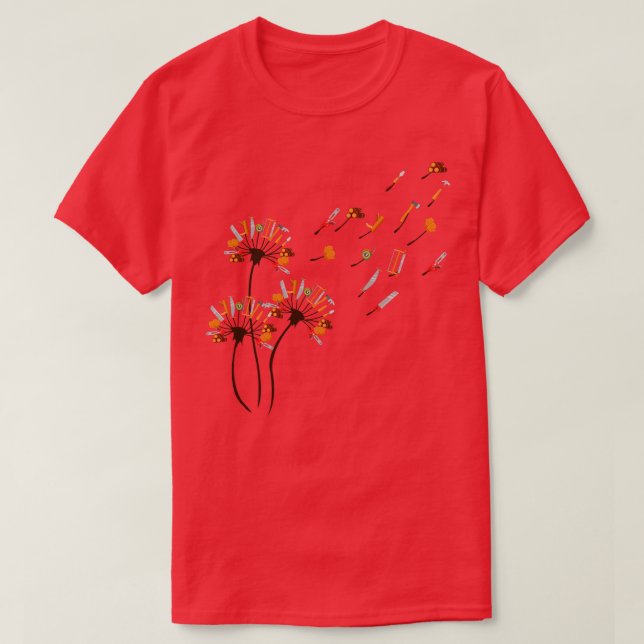 T-shirt Chemise de bois de Lumberjack Dandelion Louveur de (Design devant)