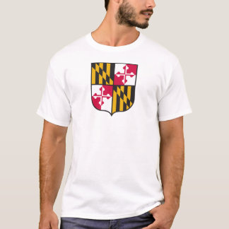 T-shirt Chemise de bouclier de drapeau du Maryland