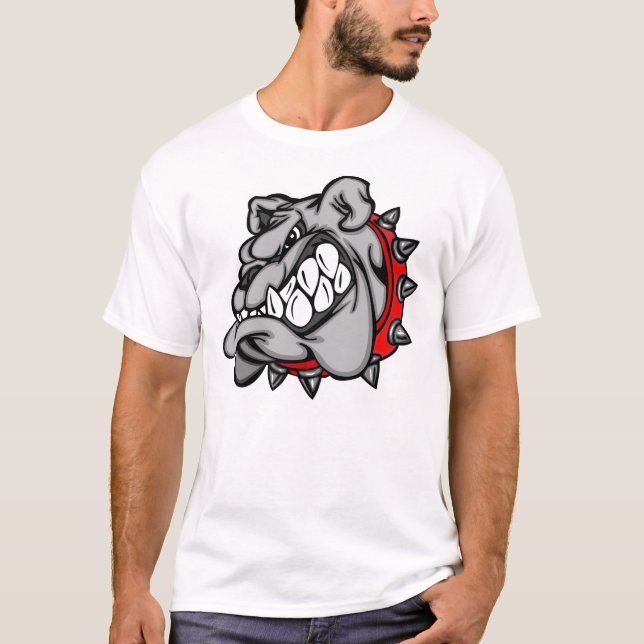 T-shirt Chemise de bulldog effrayante (Devant)