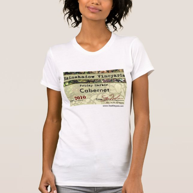 T-shirt Chemise de Cabernet de route de région sous le (Devant)