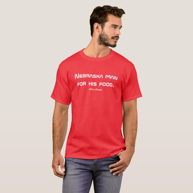 T-shirt Chemise de calembours d'état du Nébraska (Devant entier)