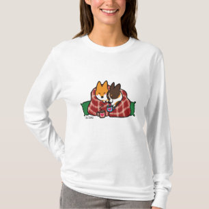 T-shirt Chemise de câlin de Noël de corgi