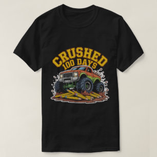 T-shirt Chemise de camion monstre écrasé 100 jours d'écol