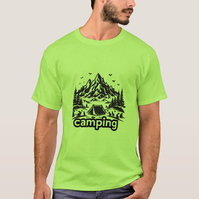 T-shirt Chemise de camping (Devant)