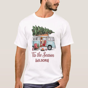 T-shirt Chemise de camping de Noël en famille