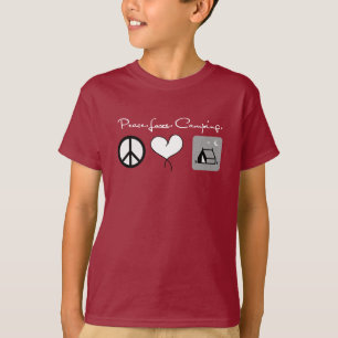 T-shirt Chemise de Camping Peace Love pour enfants