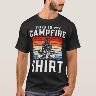 T-shirt Chemise de camping rétro vintage Ceci est ma chemi