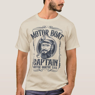 T-shirt Chemise de capitaine de bateau à moteur pour homme