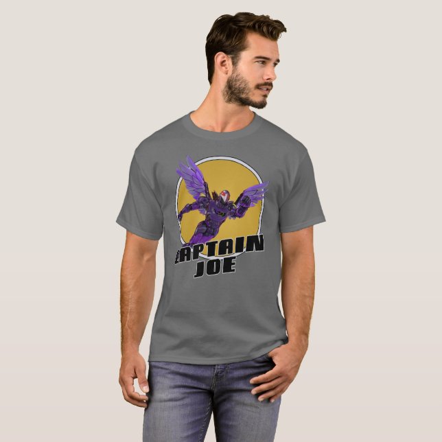 T-shirt Chemise de capitaine Joe - gris (Devant entier)