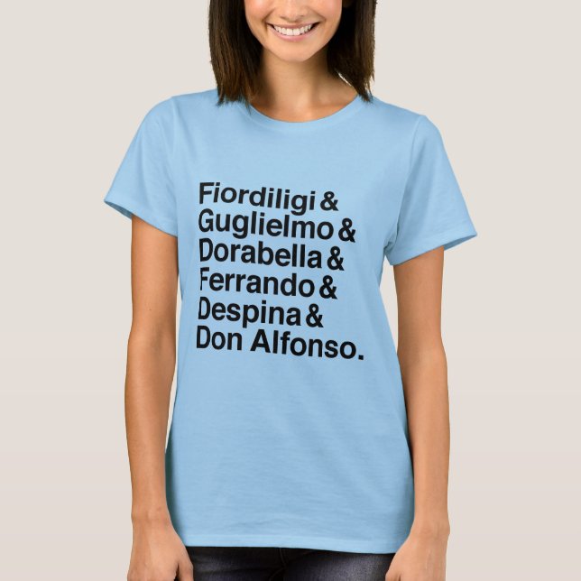 T-shirt Chemise de caractère de tutte de fan de Così (Devant)