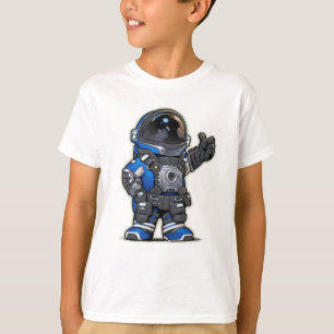 T-shirt Chemise de caricature pour enfants - bleu