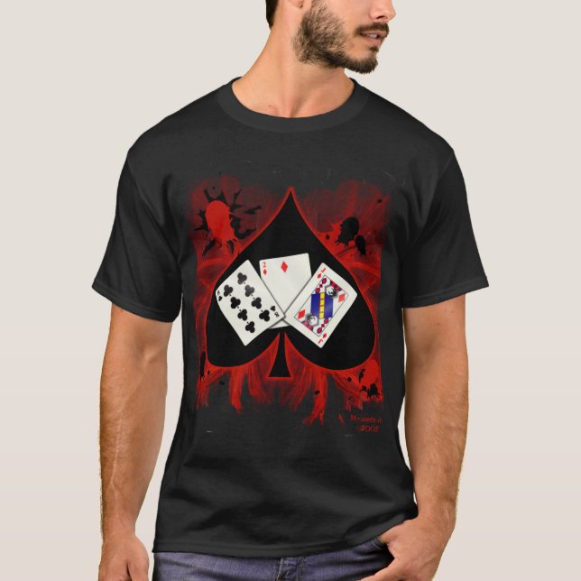 T-shirt Chemise de cartes de jeu de graffiti (Devant)