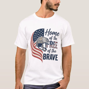 T-shirt Chemise de casque patriotique de la maison libre c