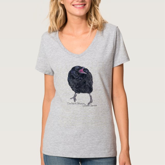 T-shirt Chemise de chaman de Raven par Beth Surdut (Devant)