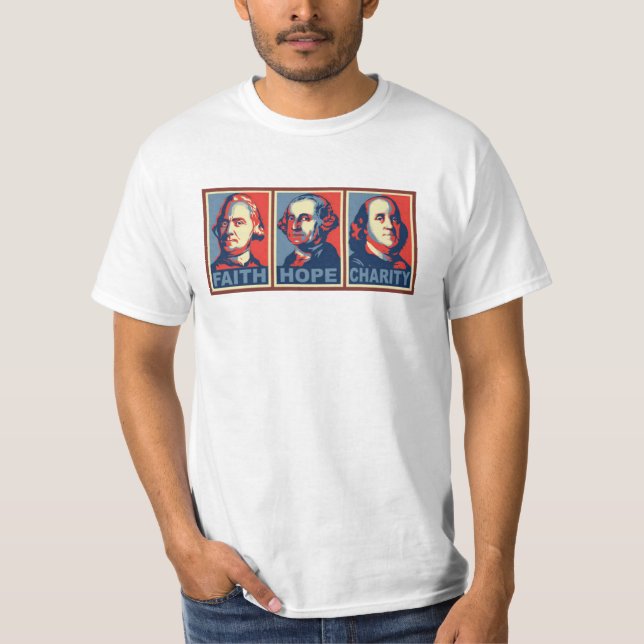 T-shirt Chemise de charité d'espoir de foi de Glenn Beck (Devant)