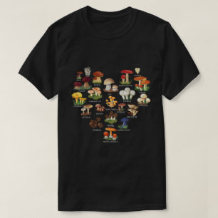 T-shirt Chemise de chart de mycologie de champignon pour a