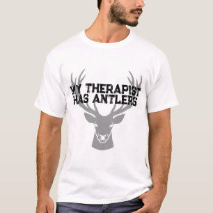 T-shirt Chemise de chasse au cerf Mon thérapeute a des boi