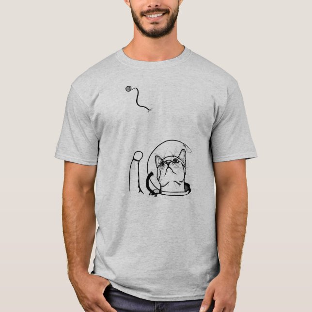 T-shirt Chemise de chat d'astronaute (Devant)