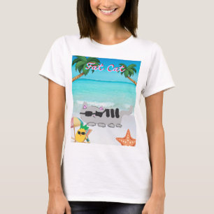 T-shirt chemise de chat grasse d'été femmes