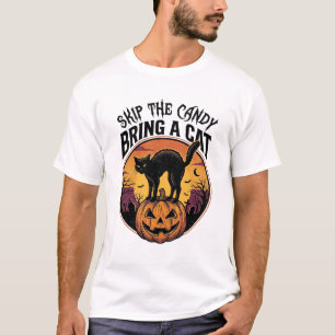 T-shirt Chemise de chat Halloween pour cadeau d'amant de c