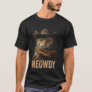T-shirt Chemise de chat Meowdy Meowdy Cowboy Cat Country W