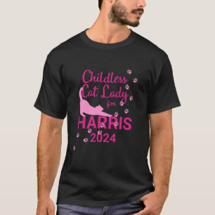 T-shirt Chemise de chat sans enfant pour Harris 2024 T