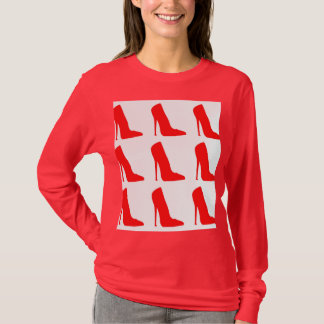 T-SHIRT CHEMISE DE CHAUSSURE ROUGE ET BLANCHE